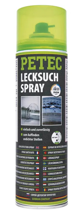 Petec 70750 Lecksuchspray - 400ml Dose - 360 Grad Ventil