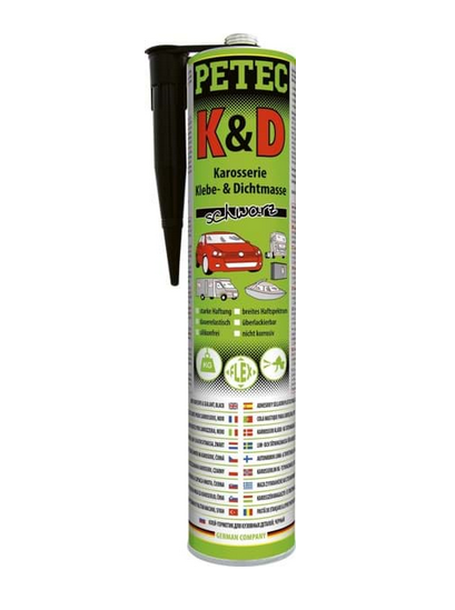 Petec Karosserie Klebe- und Dichtmasse Karrosseriedichtmasse schwarz 310ml 94730