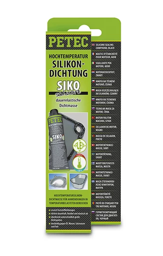 PETEC 97780 Hochtemperatur-Silikondichtung, SIKO black Motorendichtmasse