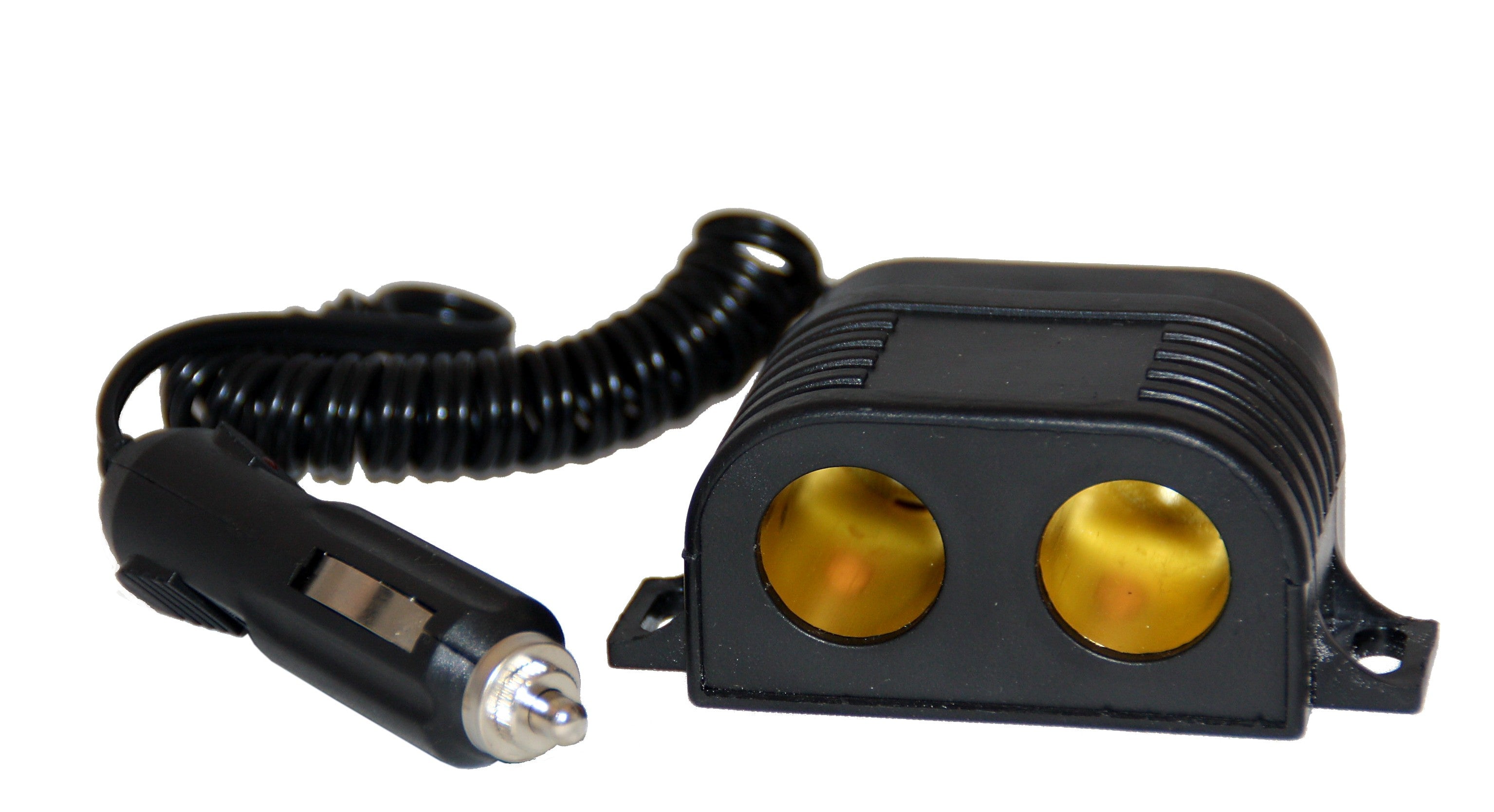 موزع ولاعة سجائر للسيارة HP ثنائي المقبس 12 فولت/24 فولت، كابل حلزوني بطول 1 متر