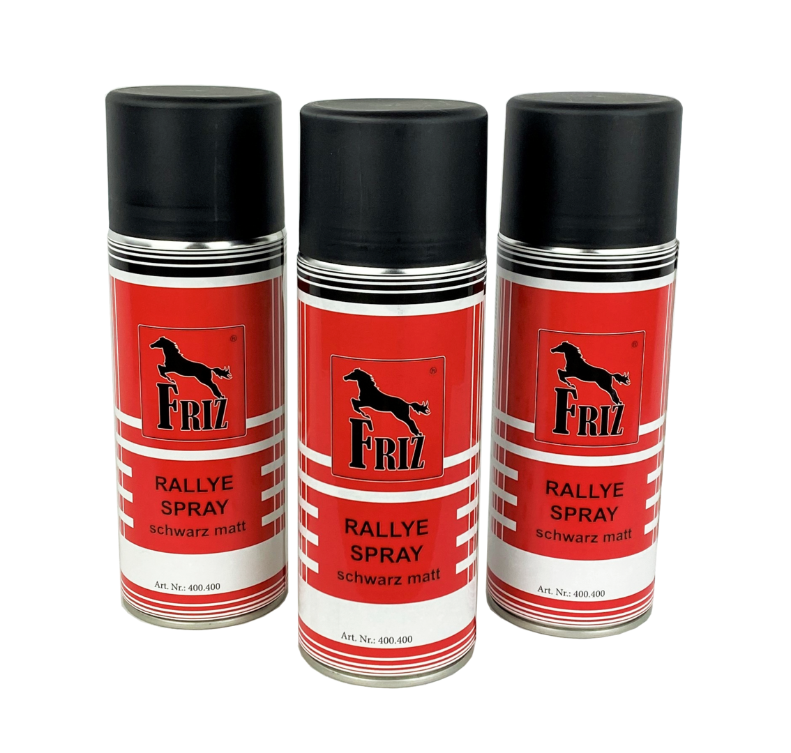 Profi 3er Set Lack Rallye Spray schwarz matt
