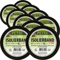 10x 10m PETEC ISOLIERBAND VDE ELEKTRIKER ISOBAND KABEL KLEBEBAND 15mm MULTI TAPE