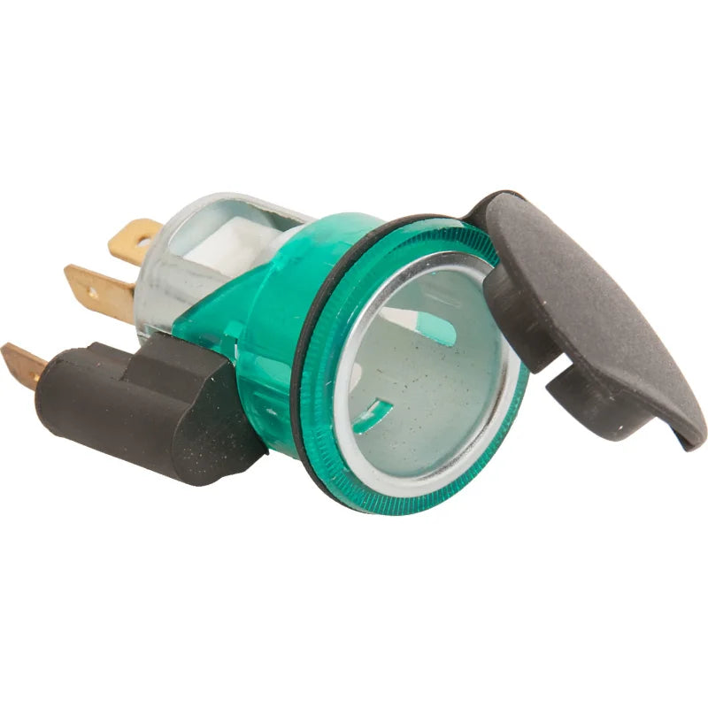 HP Autozubehör 28112 Einbau Steckdose mit Deckel, Beleuchtung und Keramikeinsatz