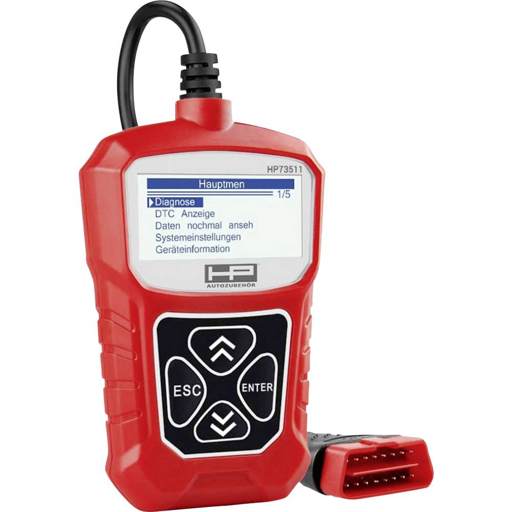 HP Autozubehör OBD II Diagnosetool OBD II Diagnosegerät 75311 Passend für (Auto-Marke): Universal uneingeschränkt 1St.