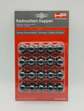 Radmutternkappen schwarz 19mm 20stk. Kunststoff Rallye Caps 82928