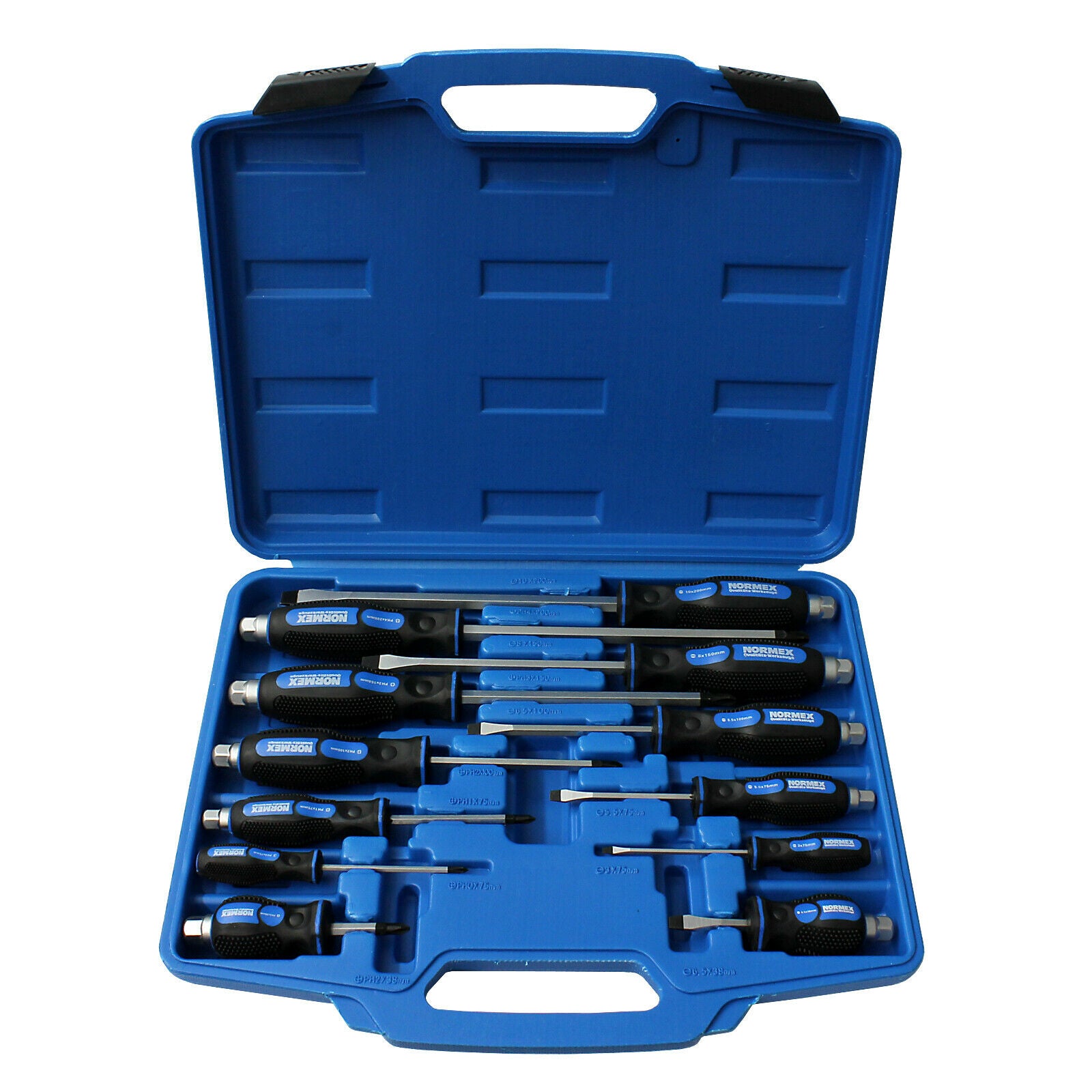 طقم مفكات نورمكس، 12 قطعة، معتمد من GS TÜV، للاستخدام في السيارات